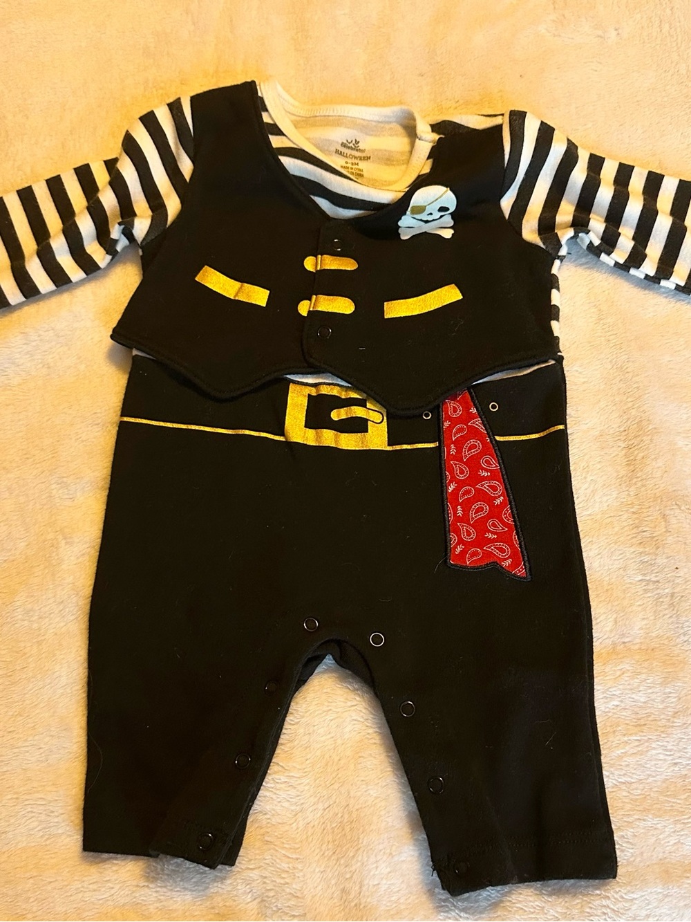 Celebrate It Black and White Pirate One-Piece